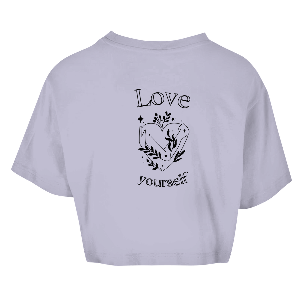 Love yourself Crop Top Damen | Oversize Shirt | Selbstliebe Mode | Statement Sommer-Top |