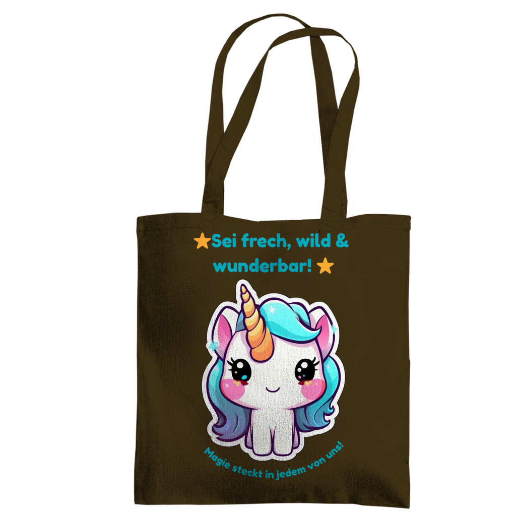 Einhorn Stofftasche – „Sei frech, wild & wunderbar!“