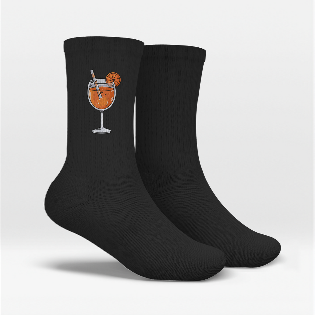 Cheers Socken – Stylisch, frech & perfekt zum Anstoßen | Spritz-Motiv | Crew Socks Damen & Herren