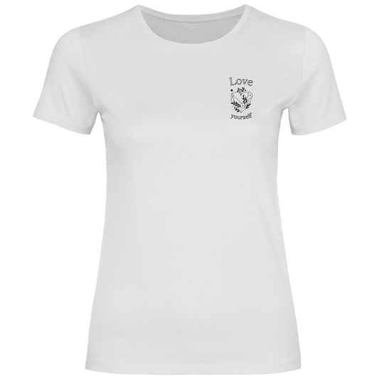 Love yourself Damen T-Shirt | Selbstliebe Shirt | Motivationsshirt | Achtsamkeit T-Shir