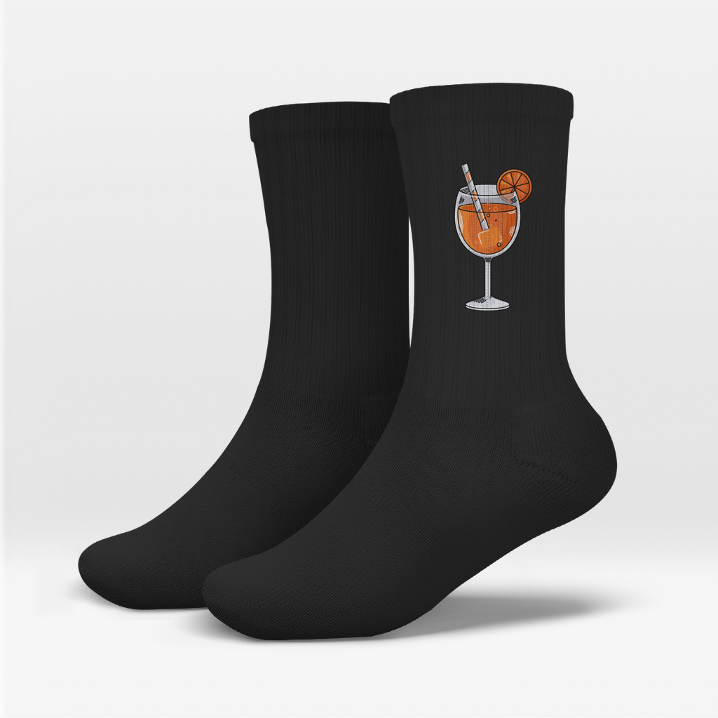 Cheers Socken – Stylisch, frech & perfekt zum Anstoßen | Spritz-Motiv | Crew Socks Damen & Herren