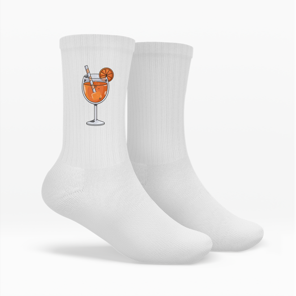 Cheers Socken – Stylisch, frech & perfekt zum Anstoßen | Spritz-Motiv | Crew Socks Damen & Herren