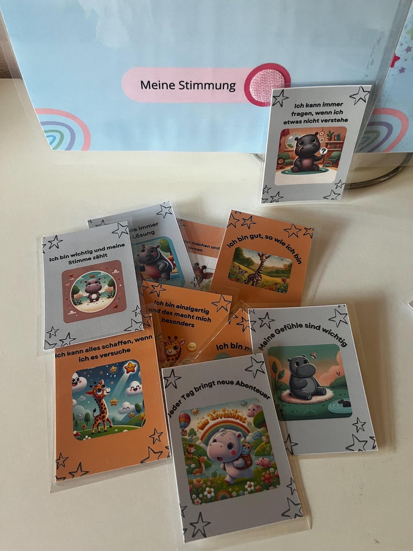 Morgen- und Abendritual-Planer für Kindergartenkinder. Mit Affirmations- und Gefühlskarten